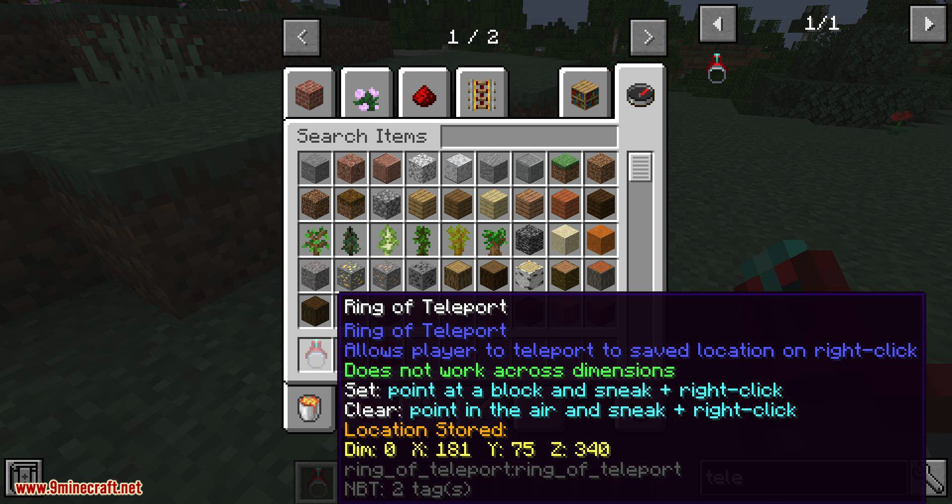 Ring of Teleport Mod (1.20.4, 1.19.3) - Teleport to a Stored Location, Reusable 10