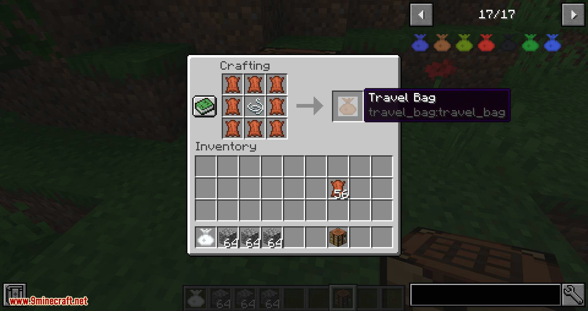 Travel Bag Mod 1.17.1, 1.16.5 (Super-Duper Magical Bags) 17