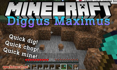 Diggus Maximus Mod (1.20.1, 1.19.4) – Vein Mining for Fabric Thumbnail