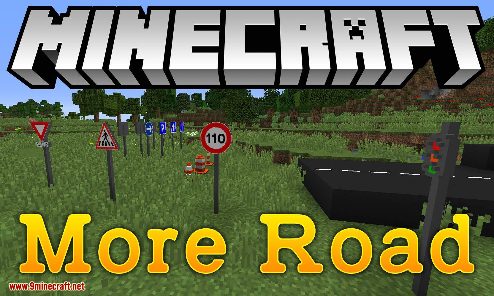 More Road Mod (1.20.4, 1.15.2) - Adds Decoration for the Roads 1