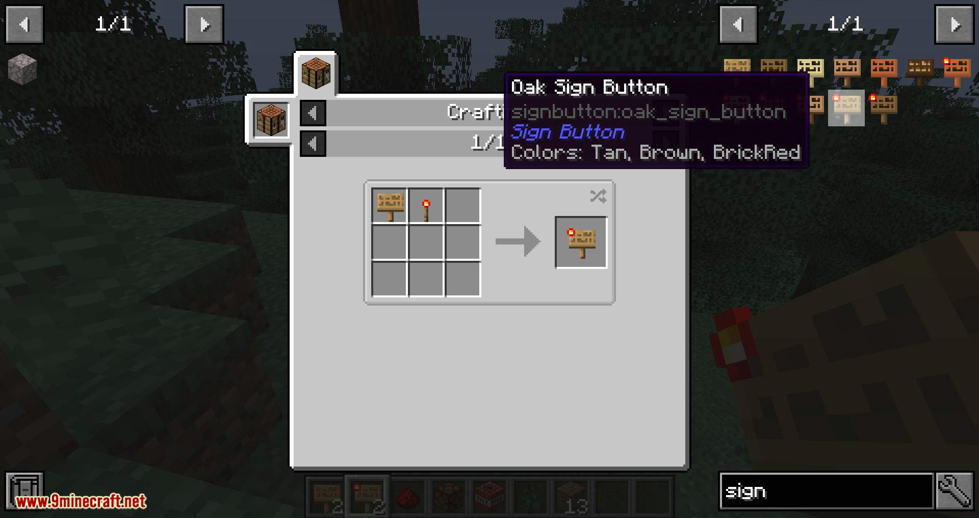 Sign Button Mod (1.20.4, 1.19.4) - Combination of a Sign and a Button 11