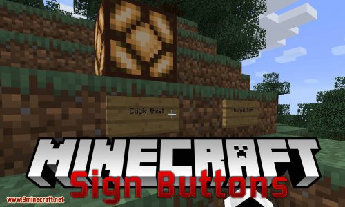 Sign Button Mod (1.21, 1.20.1) – Combination of a Sign and a Button Thumbnail