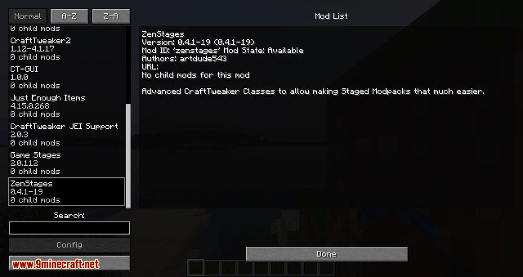 ZenStages Mod 1.12.2 (Staged Modpacks Best Friend) 3