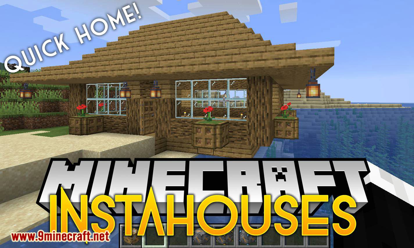 InstaHouses Mod 1.15.2, 1.14.4 (Houses that Can be Placed Instantaneously) 1