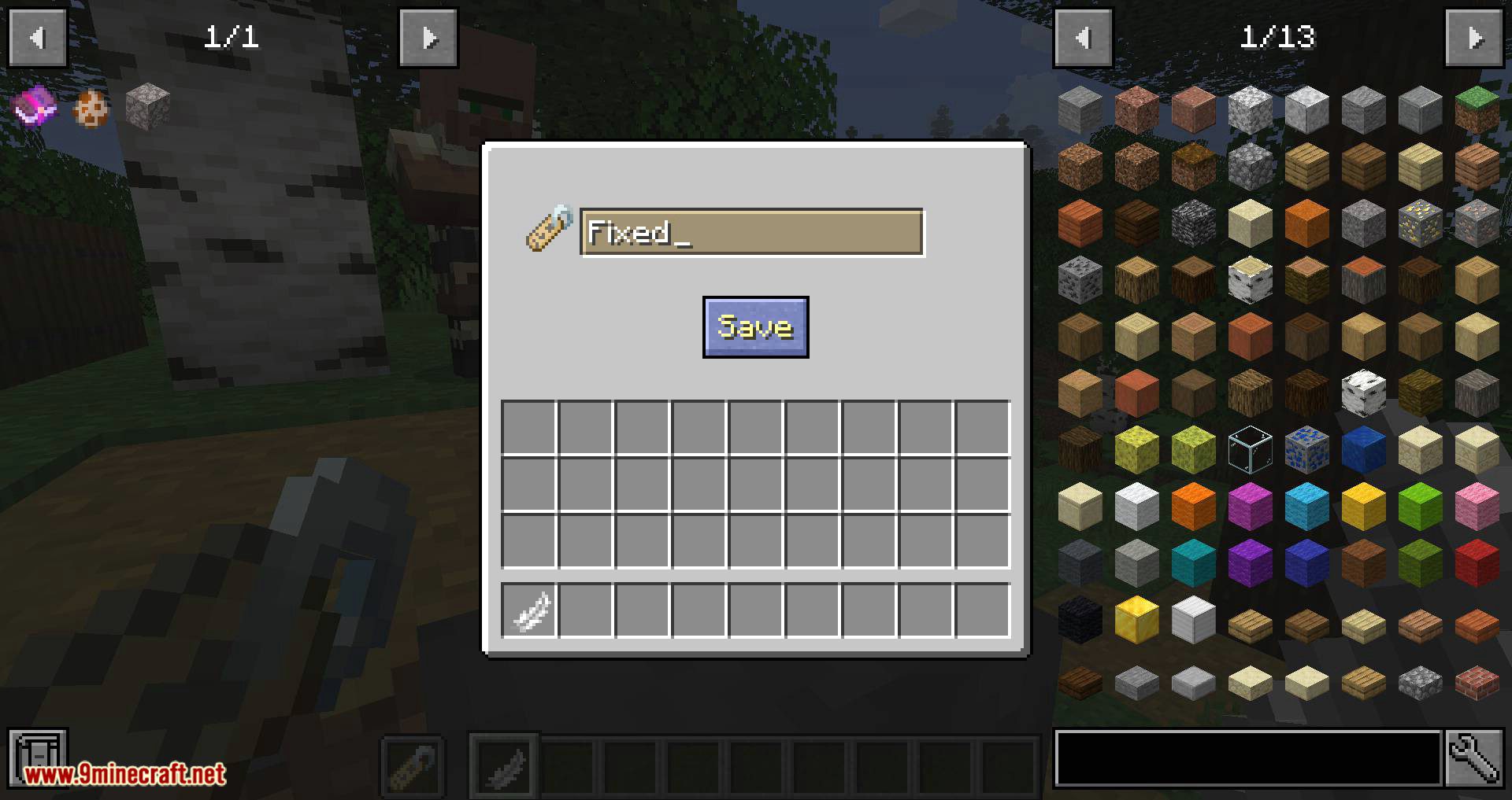 Nametags Without Anvils Mod 1.15.1, 1.14.4 (Rename a Nametag with Only a Feather) 7