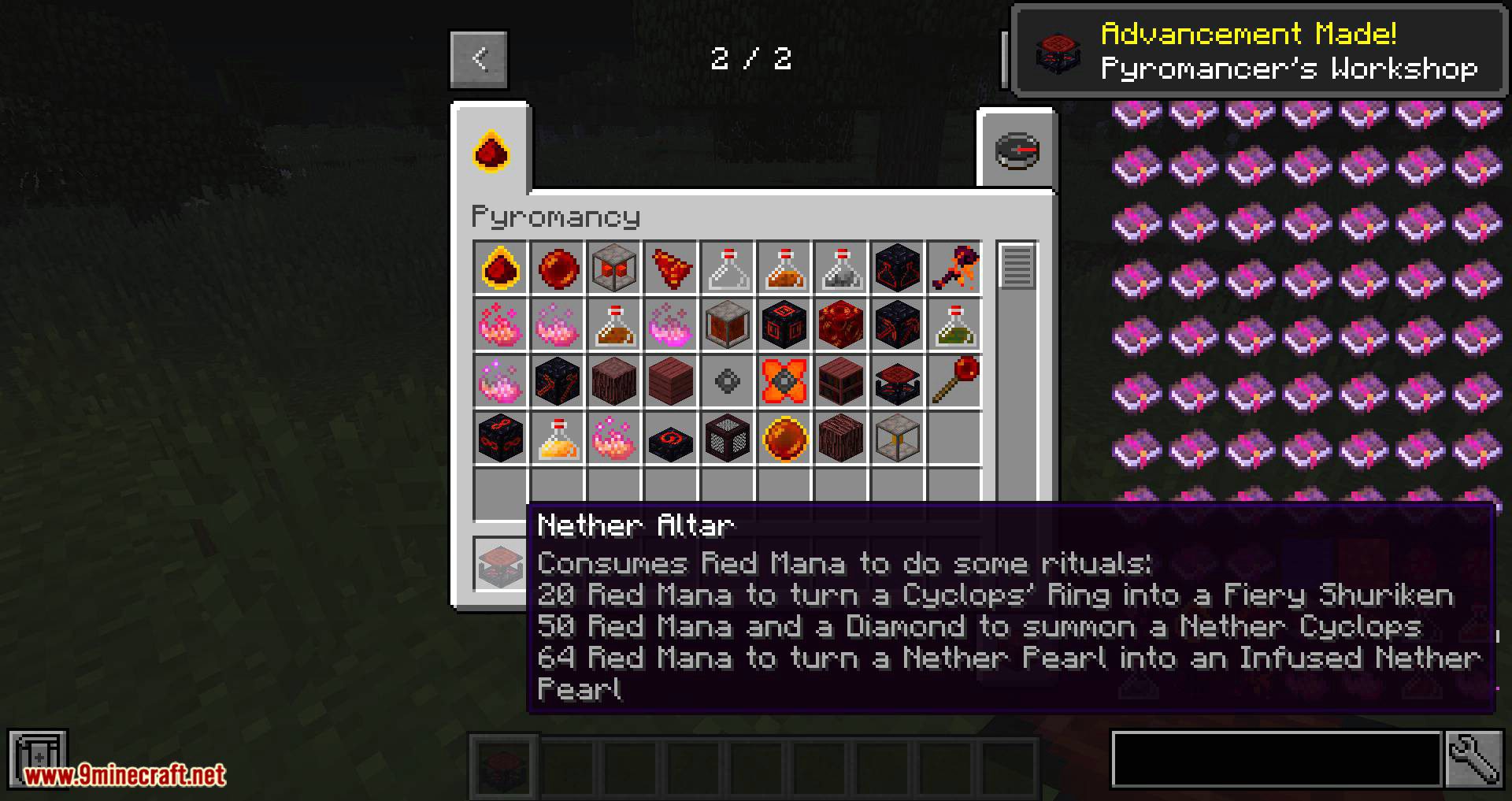 Pyromancy Mod 1.12.2 (A Magic Mod Based on Fire, Nether, Red Mana) 13