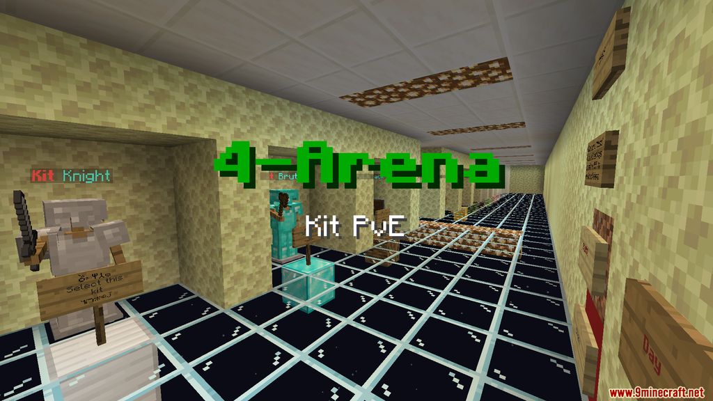 4-Arena Kit PvE Map 1.14.4 for Minecraft 1