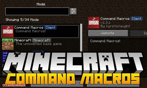 Command Macros Mod (1.20.4, 1.19.4) – Create Keybinds for Commands Thumbnail