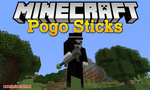 Pogo Sticks Mod 1.12.2 (Adds Simple but Very Fun PoGo Sticks) Thumbnail