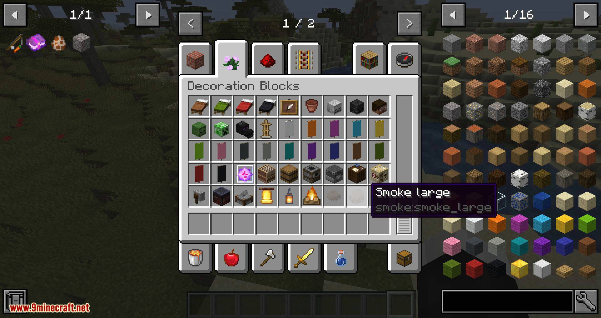 Smoke Mod 1.15.2, 1.14.4 (Craftable "Campfire"-Smoke for Decoration) 11