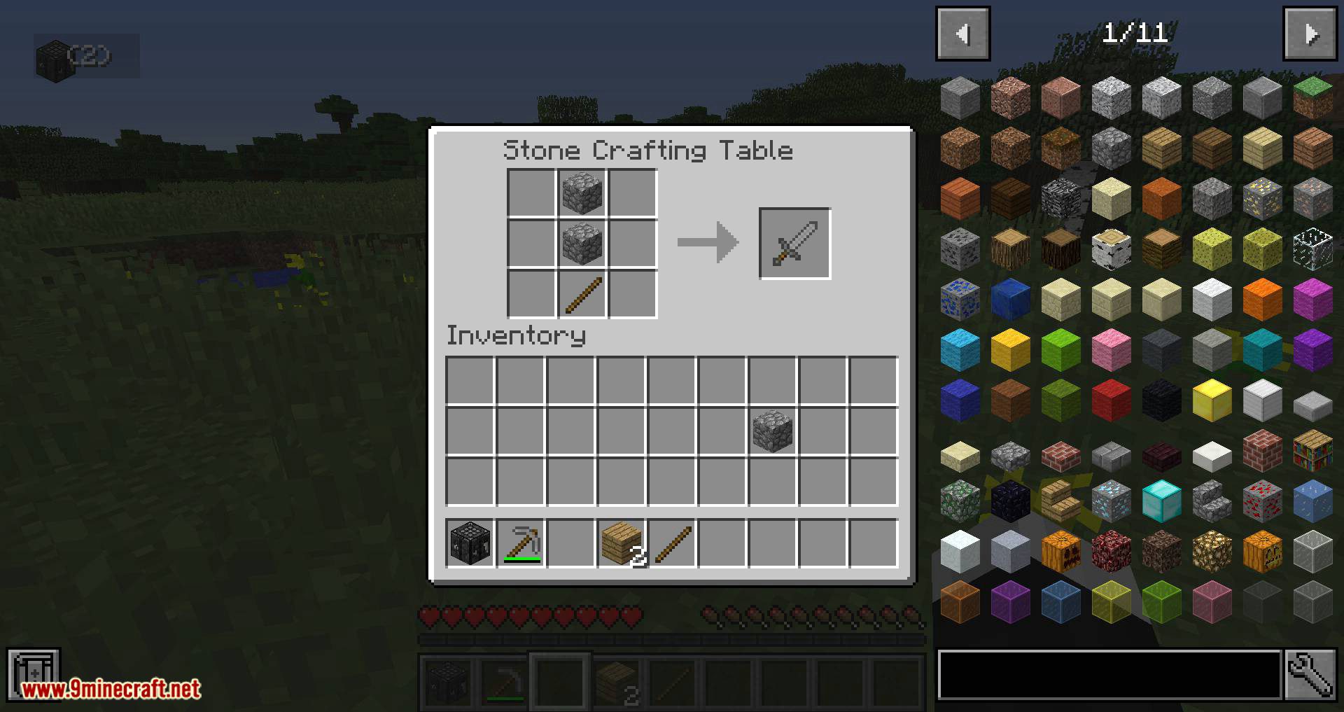 Stone Crafting Table Mod 1.14.4, 1.12.2 (Stone Version of the Vanilla Crafting Table) 14