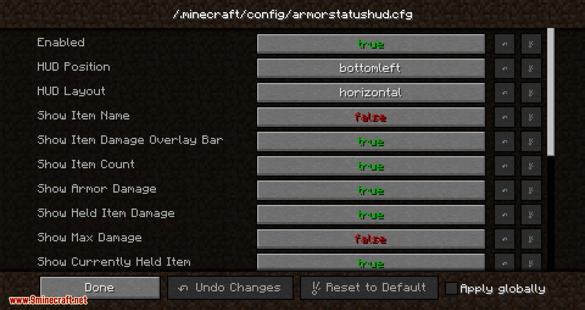 ArmorStatusHUD Updated Mod 1.12.2, 1.10.2 (Provides a HUD with Your Equipped Armor/Items Stats) 2