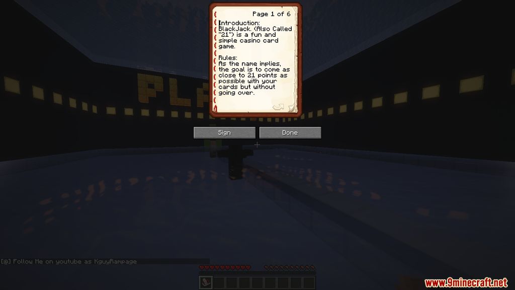 Blackjack In Minecraft Map 1.14.4 for Minecraft 4