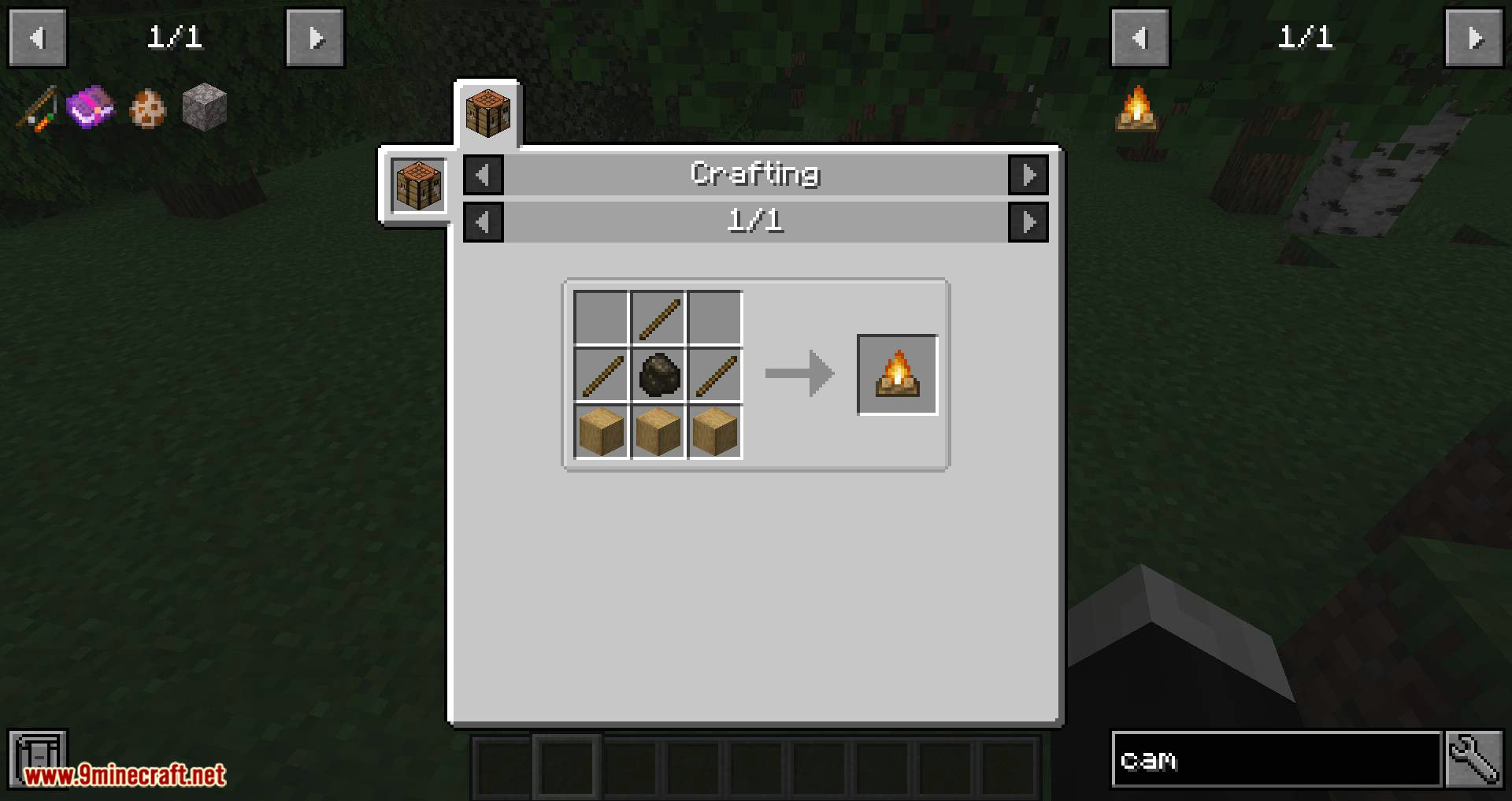 Campfire Torches Mod (1.19.3, 1.16.4) - Light Sticks into Torches on the campfire 4