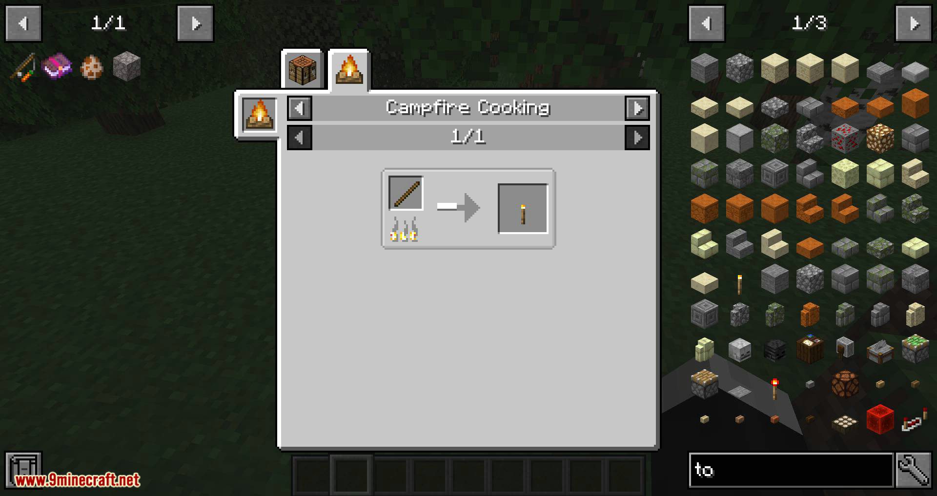 Campfire Torches Mod (1.19.3, 1.16.4) - Light Sticks into Torches on the campfire 6