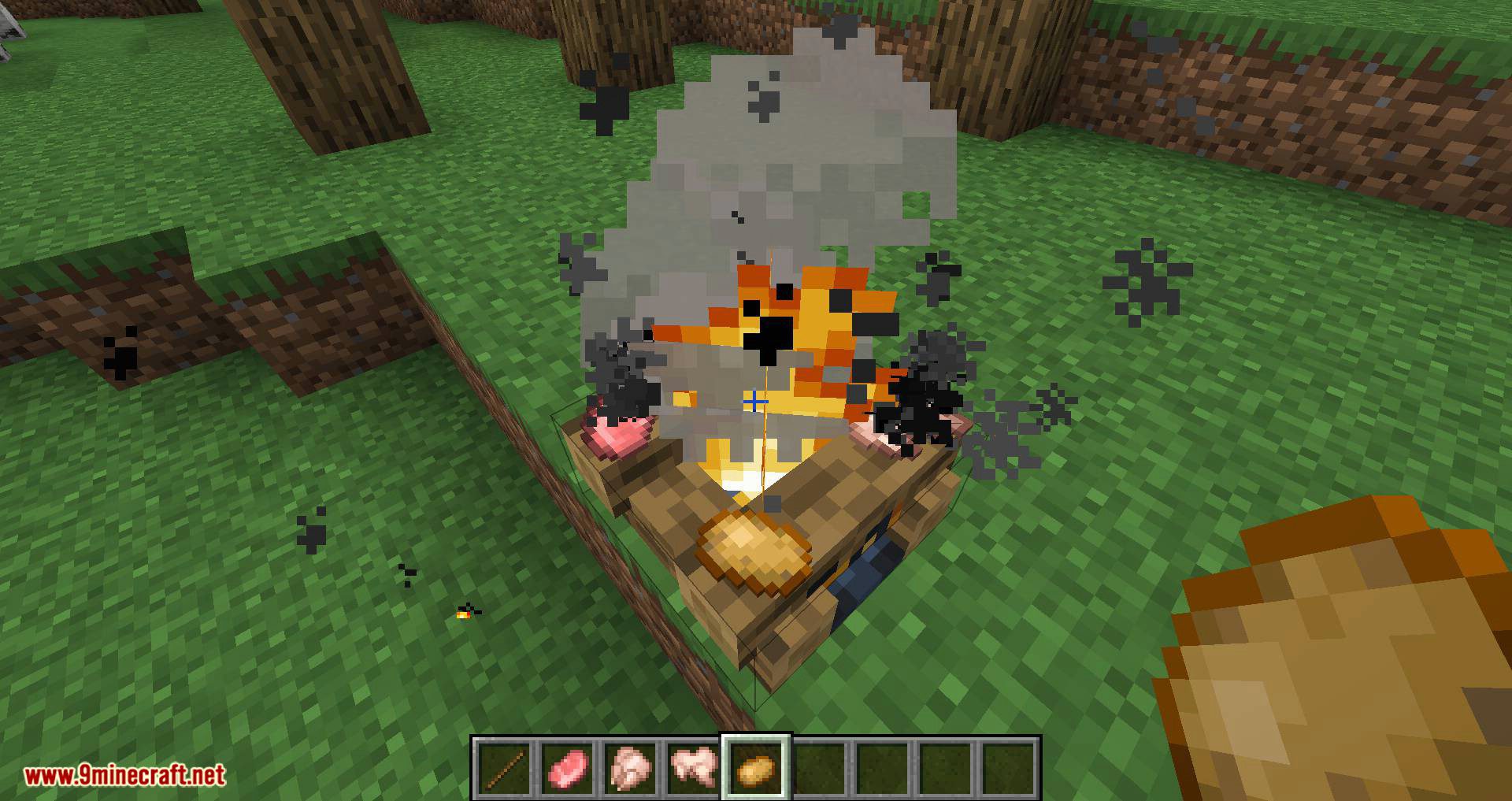 Campfire Torches Mod (1.19.3, 1.16.4) - Light Sticks into Torches on the campfire 7