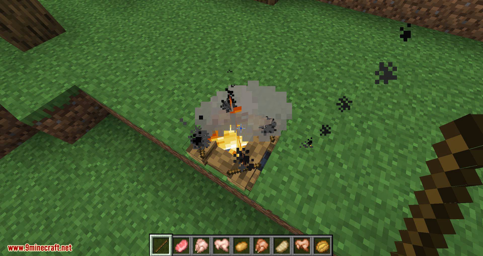 Campfire Torches Mod (1.19.3, 1.16.4) - Light Sticks into Torches on the campfire 8