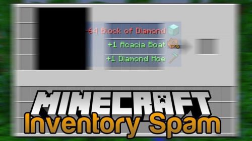 Inventory Spam Mod (1.20.5, 1.20.1) – Show Items Added/Removed from Inventory Thumbnail