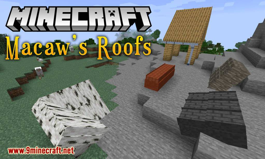 Macaw's Roofs Mod (1.20.2, 1.19.4) - Build Roofs with Actual Roofs Instead of Stairs 1