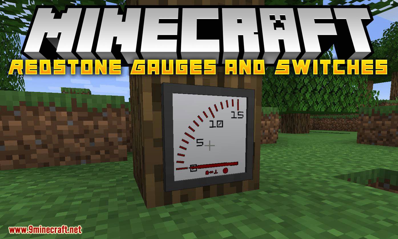 Redstone Gauges and Switches Mod (1.19.2, 1.18.2) - Stylish Buttons, Levers,... 1