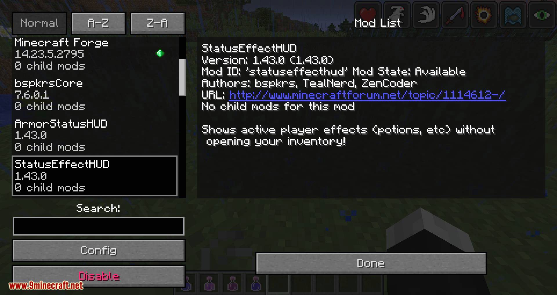 StatusEffectHUD Updated Mod 1.12.2, 1.10.2 (Displays Your Currently Active Potions/Effects) 4