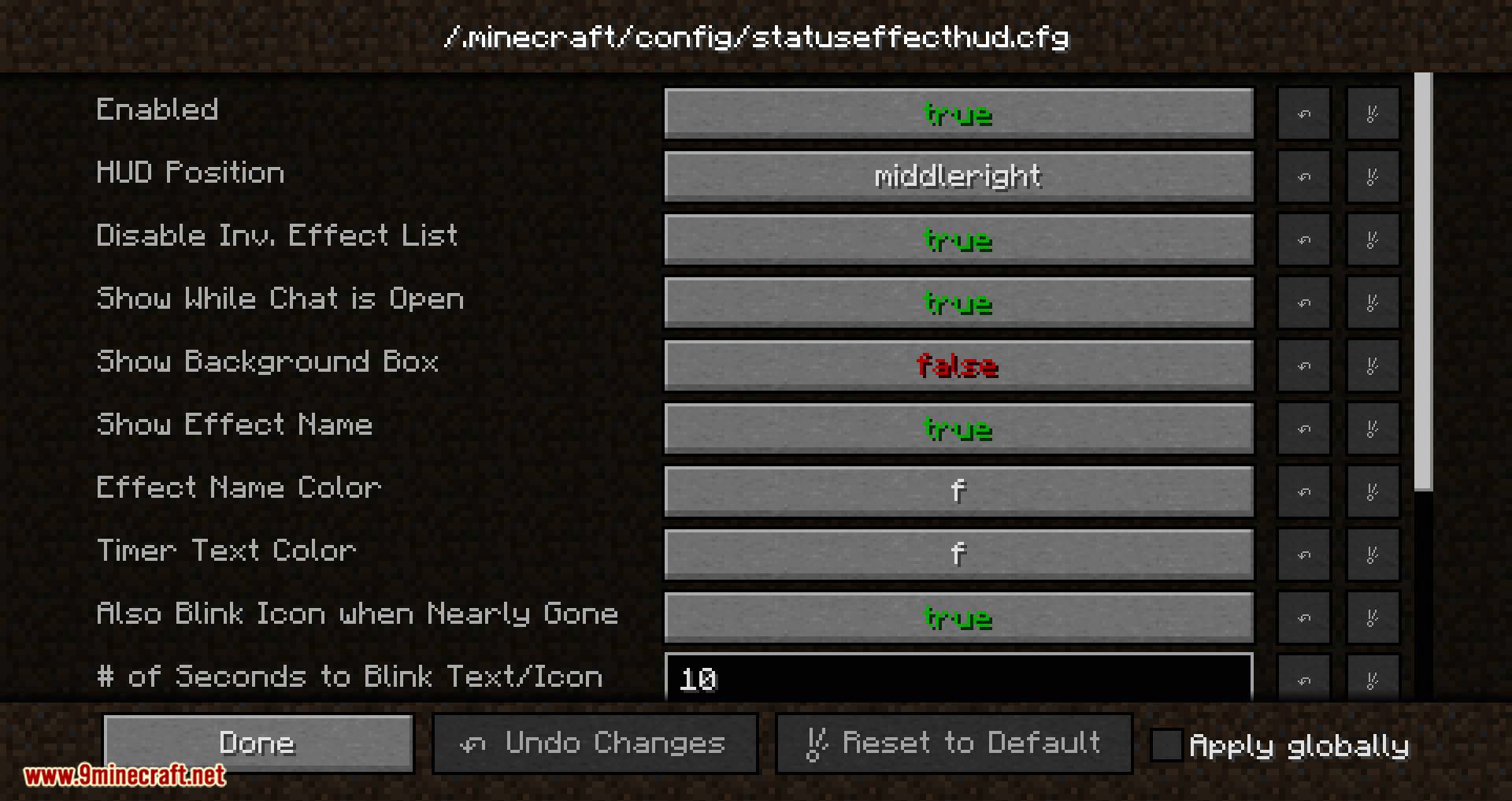 StatusEffectHUD Updated Mod 1.12.2, 1.10.2 (Displays Your Currently Active Potions/Effects) 5