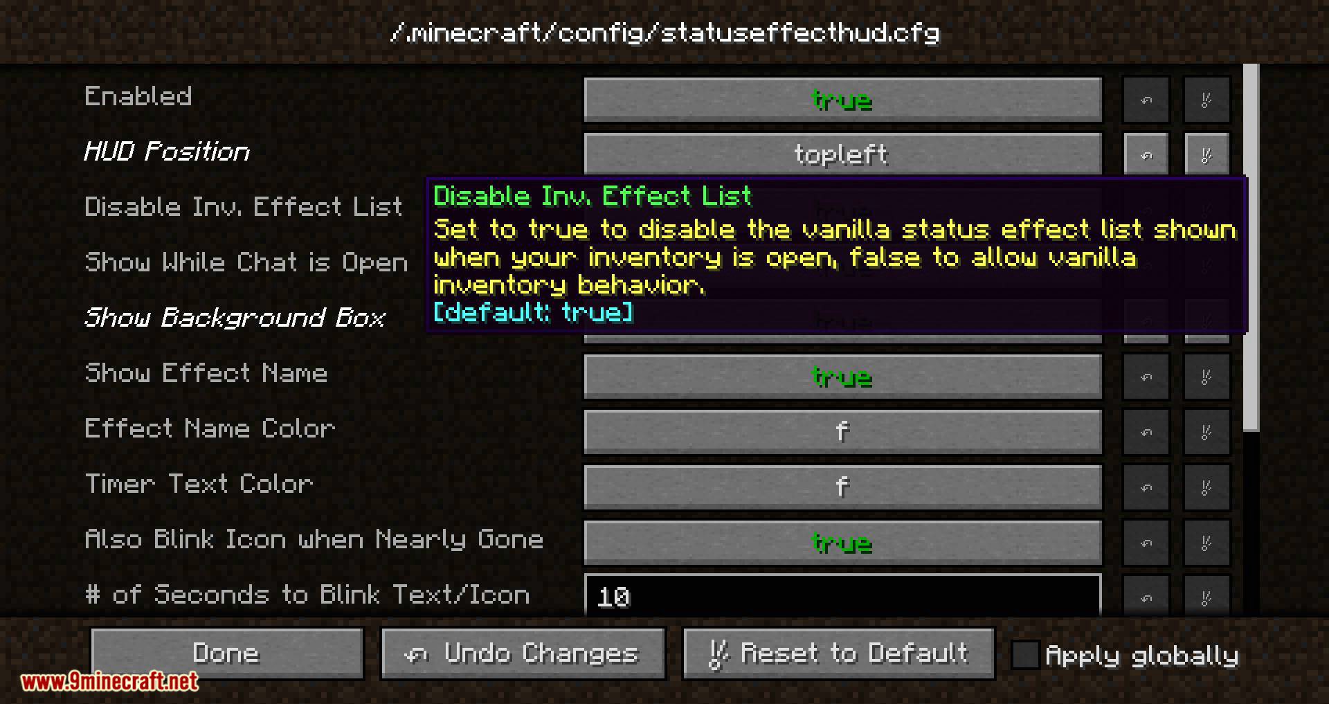 StatusEffectHUD Updated Mod 1.12.2, 1.10.2 (Displays Your Currently Active Potions/Effects) 6