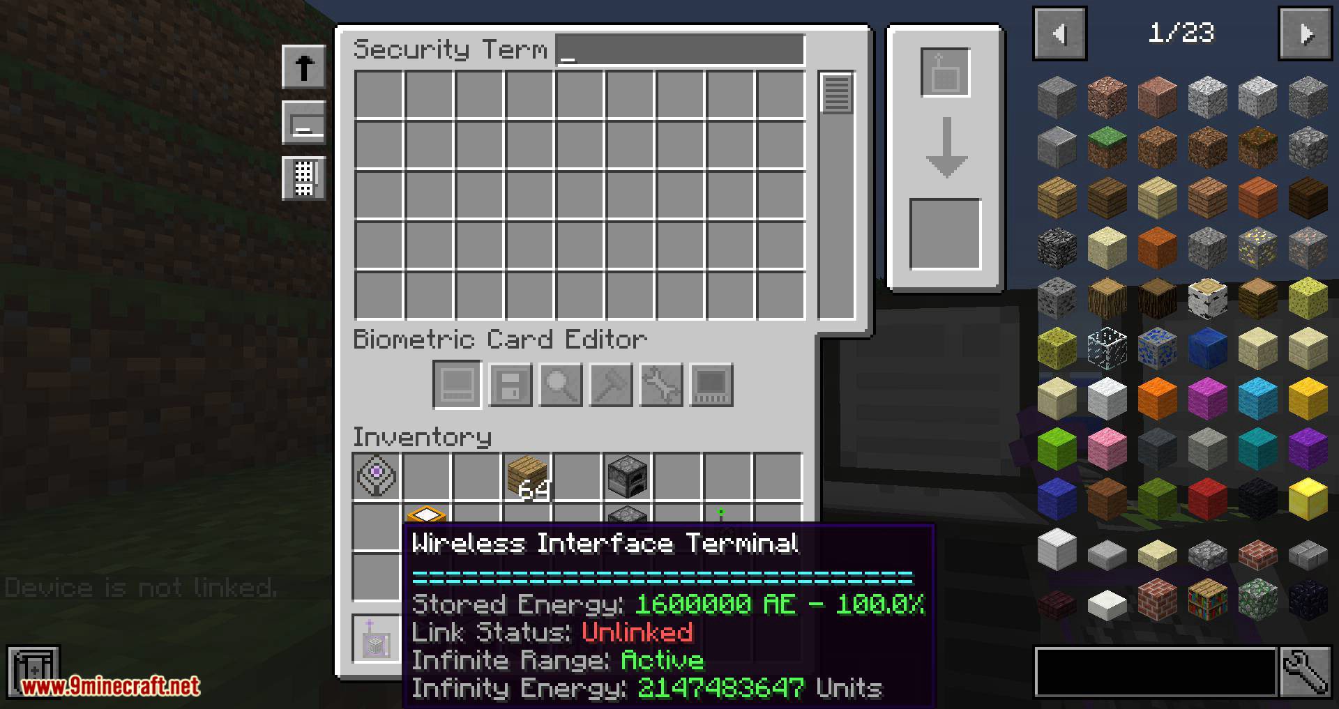 AE2 Wireless Interface Terminal Mod 1.12.2 (Wireless Version of the AE2 Terminal) 2