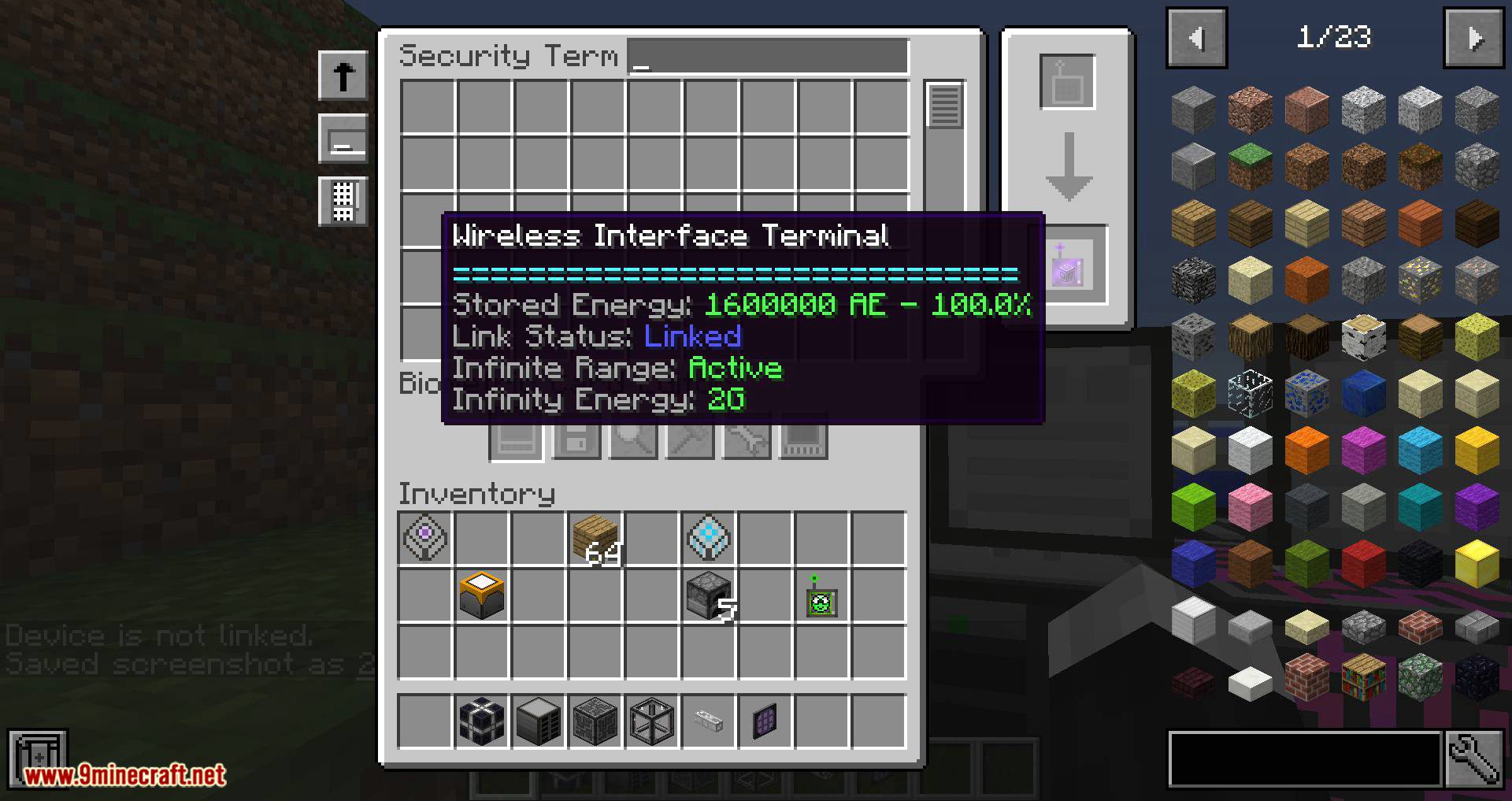 AE2 Wireless Interface Terminal Mod 1.12.2 (Wireless Version of the AE2 Terminal) 3