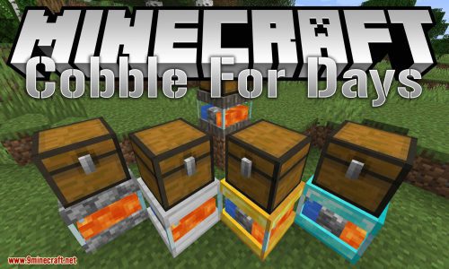 CobbleForDays Mod (1.21.1, 1.20.1) – Simple Cobblestone Generators Thumbnail