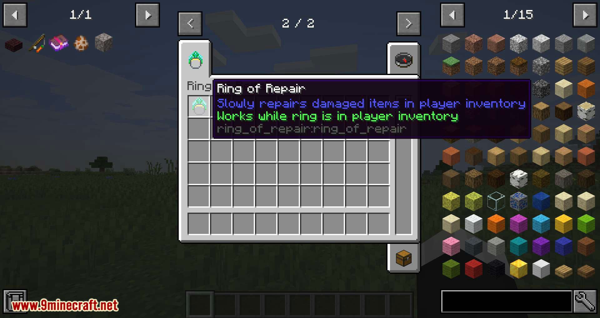 Ring of Repair Mod (1.20.4, 1.19.3) - Slowly Repairs Items and Armor in Inventory 3