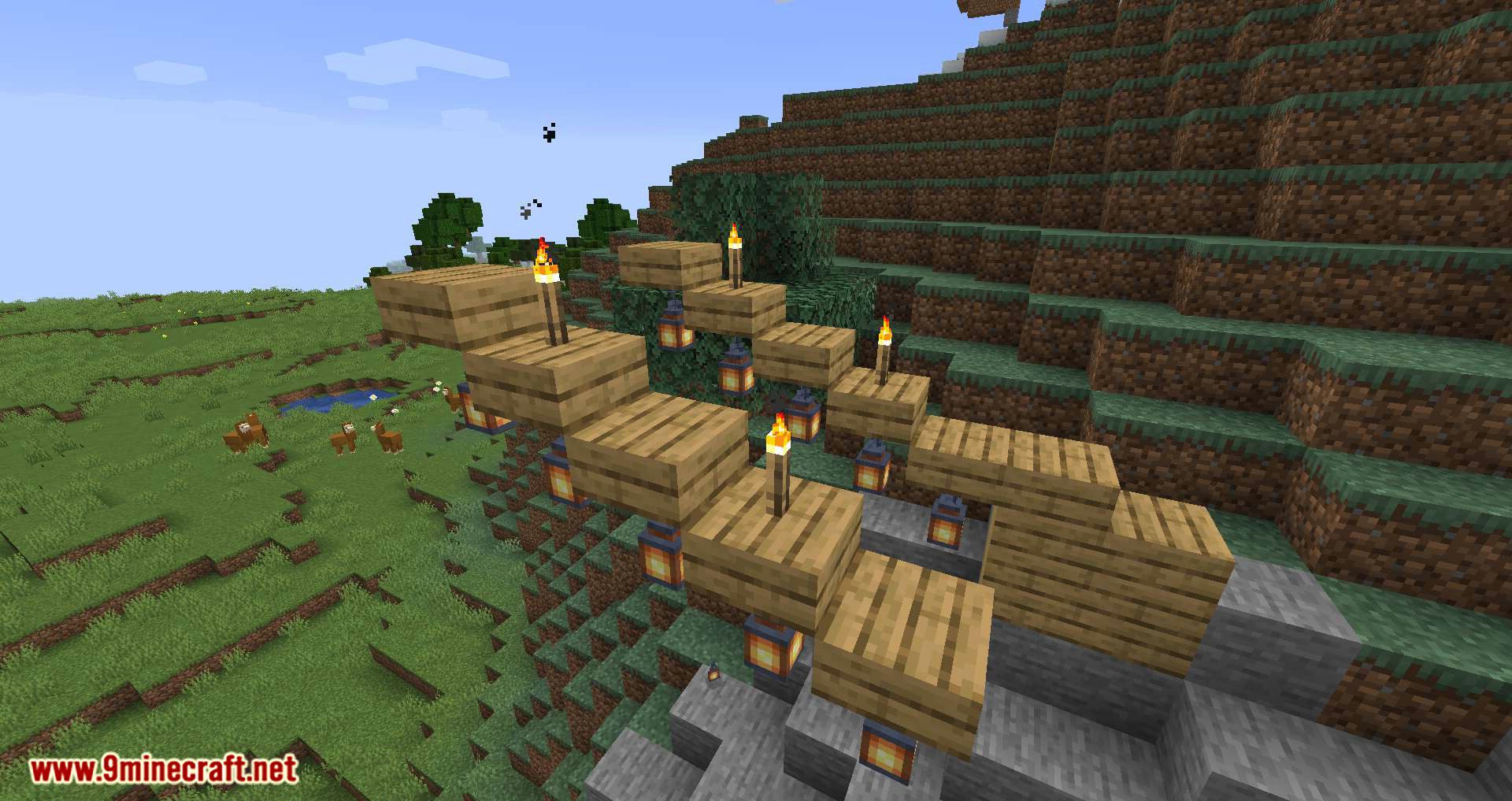 Torch Slabs Mod (1.19, 1.16.5) - Lanterns to be Placed on Half Slab Blocks 9