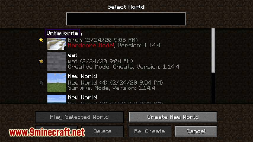 Cherished Worlds Mod (1.20.4, 1.19.4) - Favorite, Bookmark Certain Worlds 7