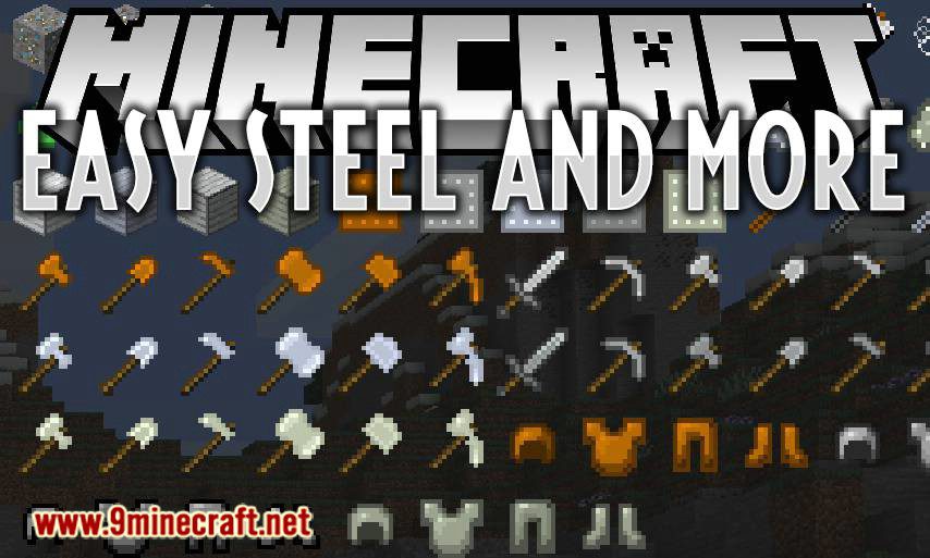 Easy Steel & More Mod (1.20.1, 1.19.2) - Vanilla Gear Between Stone and Diamond 1