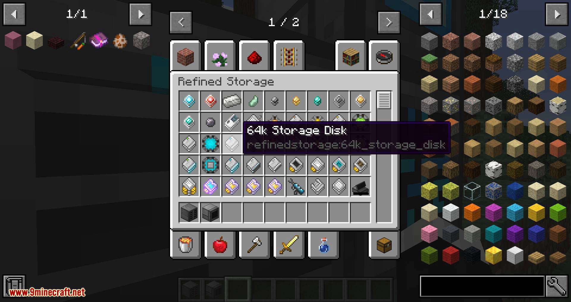 Extra Disks Mod (1.20.1, 1.19.2) - Bigger Disks to Refined Storage 9