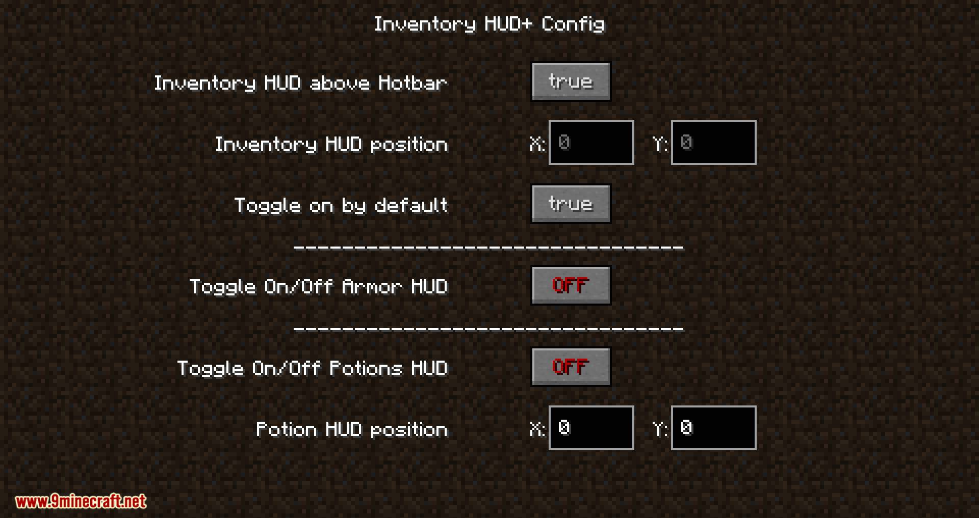 Inventory HUD+ Mod (1.20.2, 1.19.4) - Show Inventory to HUD 11