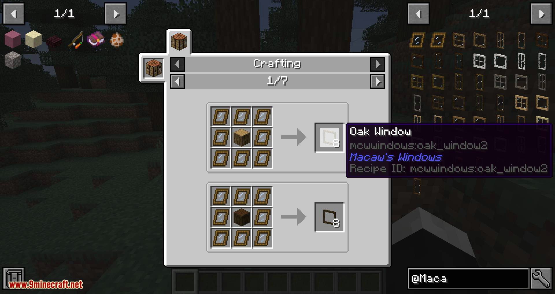 Macaw's Windows Mod (1.20.2, 1.19.4) - Windows with All Logs Variations 12
