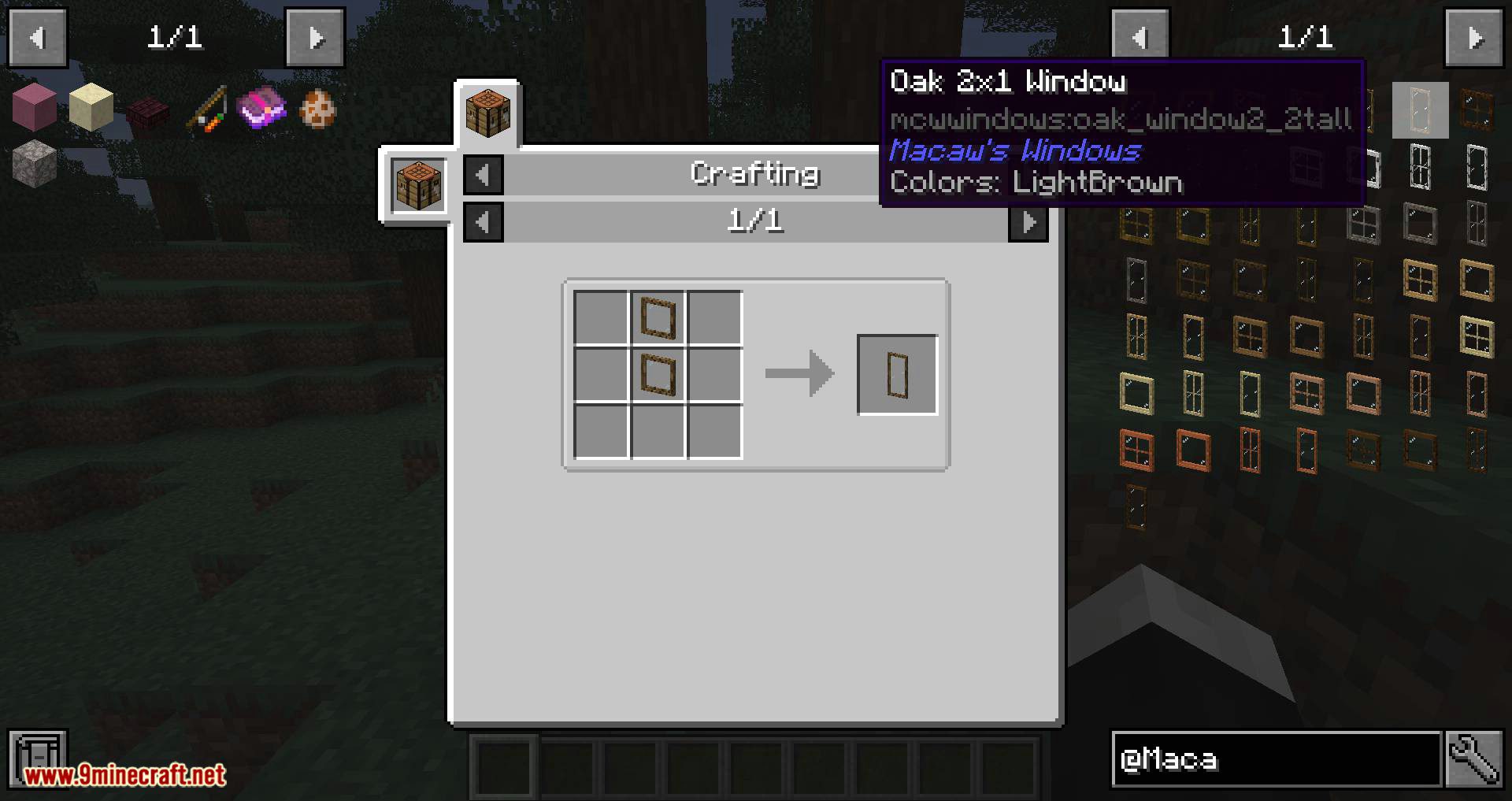 Macaw's Windows Mod (1.20.2, 1.19.4) - Windows with All Logs Variations 14