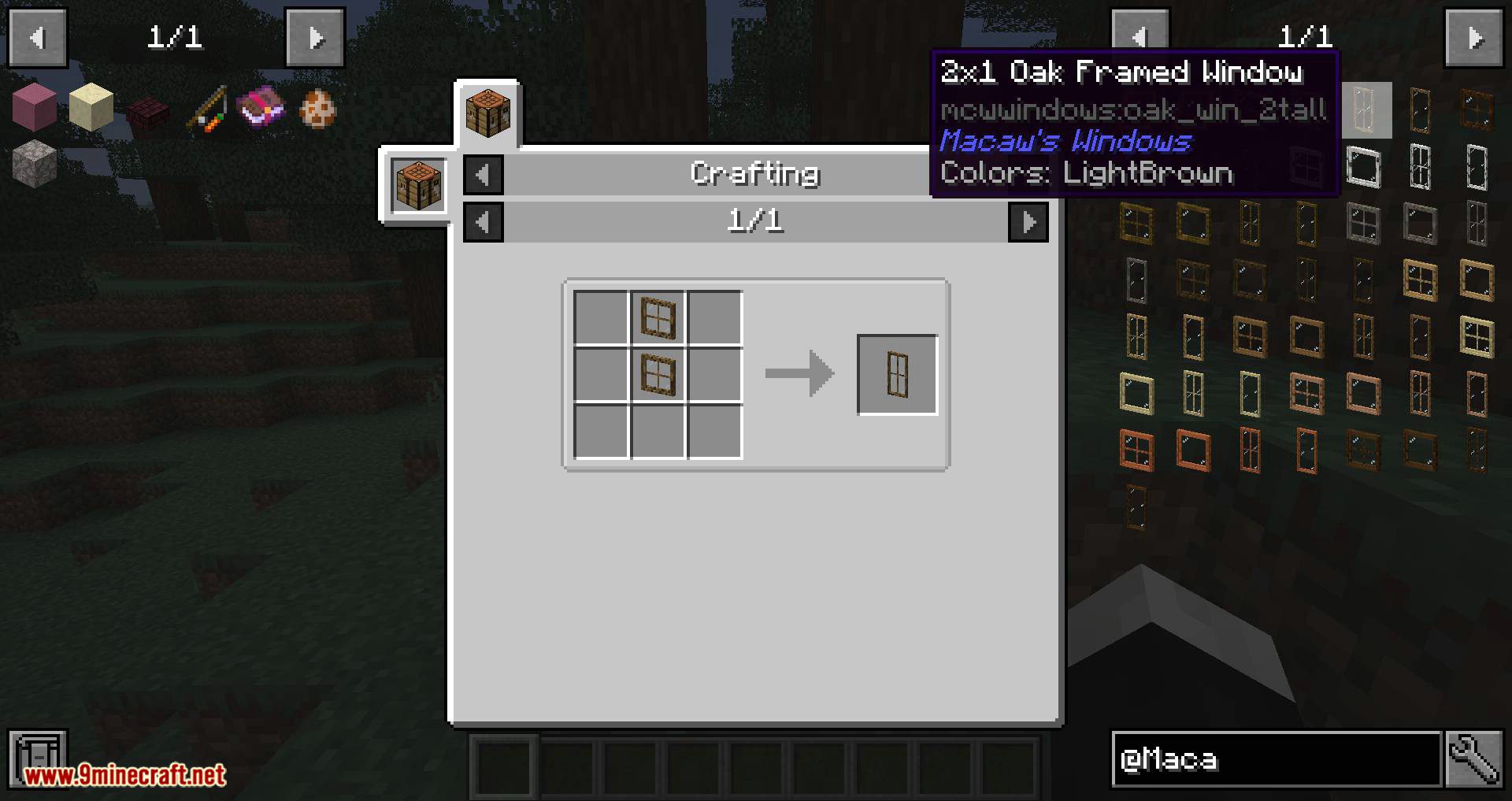 Macaw's Windows Mod (1.20.2, 1.19.4) - Windows with All Logs Variations 15