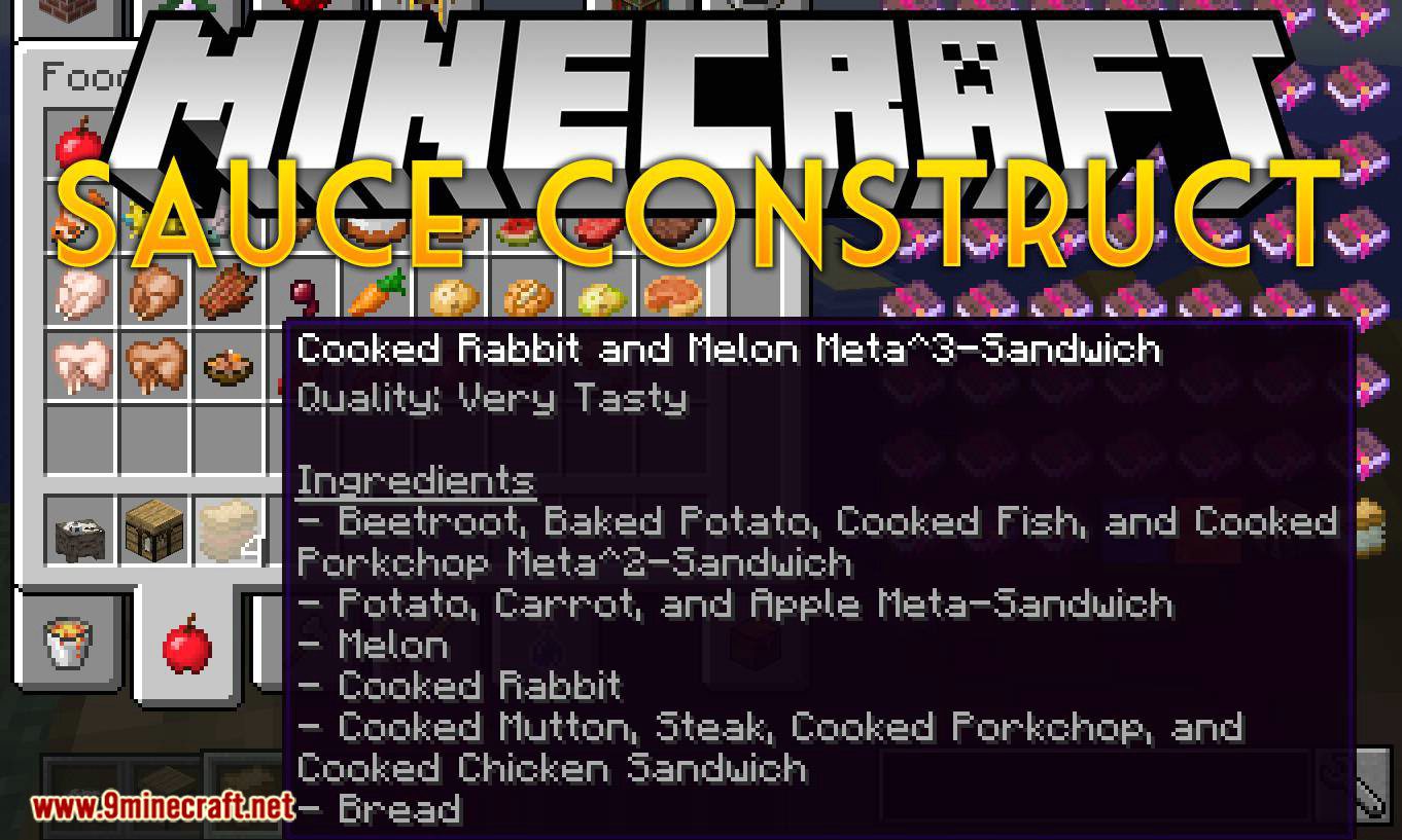 Sauce Construct Mod 1.12.2 (Add a Table to Put Seasoning in the Sandwich) 1