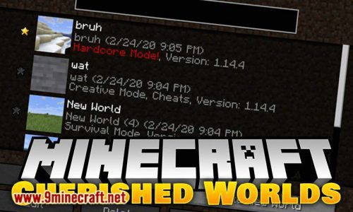 Cherished Worlds Mod (1.21, 1.20.1) – Favorite, Bookmark Certain Worlds Thumbnail