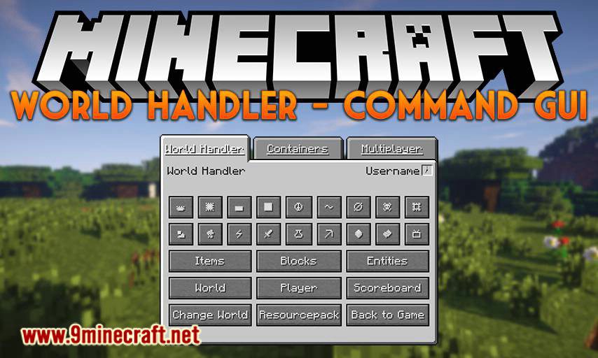 World Handler - Command GUI Mod (1.20.2, 1.19.4) 1