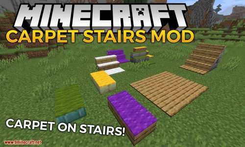 Carpet Stairs Mod 1.18.1, 1.16.5 (Place Carpet on the Stairs) Thumbnail