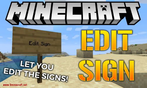 Edit Sign Mod (1.19.4, 1.18.2) – Edit Signs without Destroying Them Thumbnail