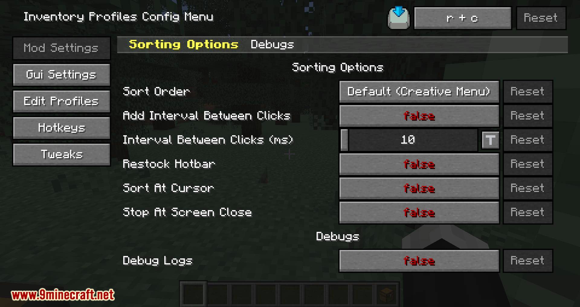 Inventory Profiles Mod (1.20.4, 1.19.4) - Inventory Sorting Tweaks 12