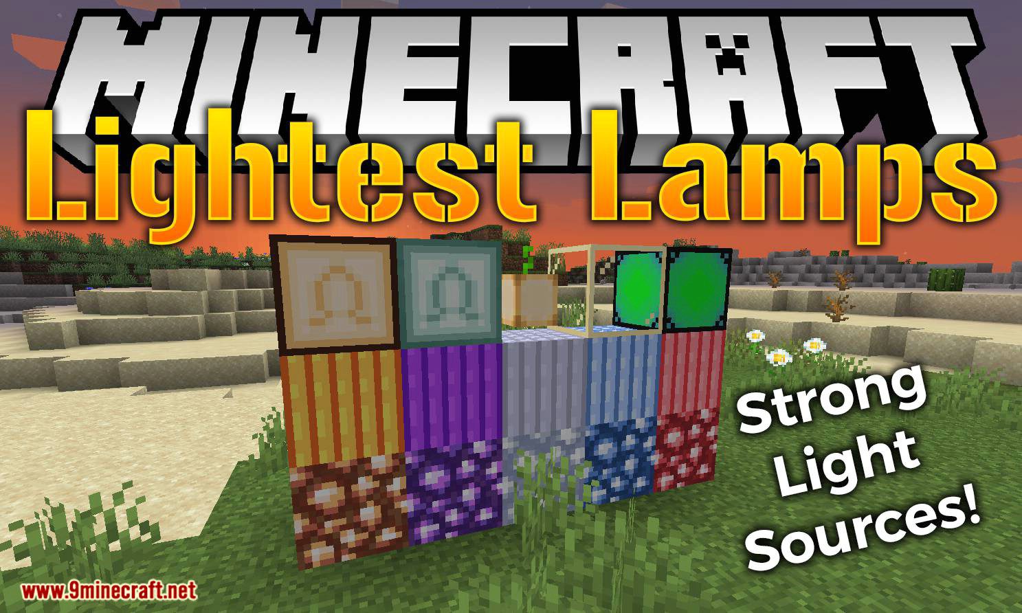 Lightest Lamps Mod (1.20.2, 1.19.2) - Super Strong Light Sources 1