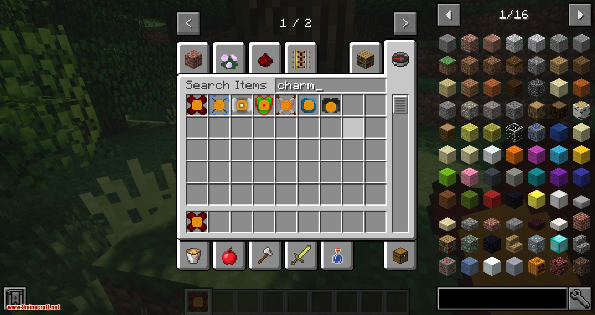 Magic Charms Mod 1.12.2 (Craftable charms with Special Powers) 11