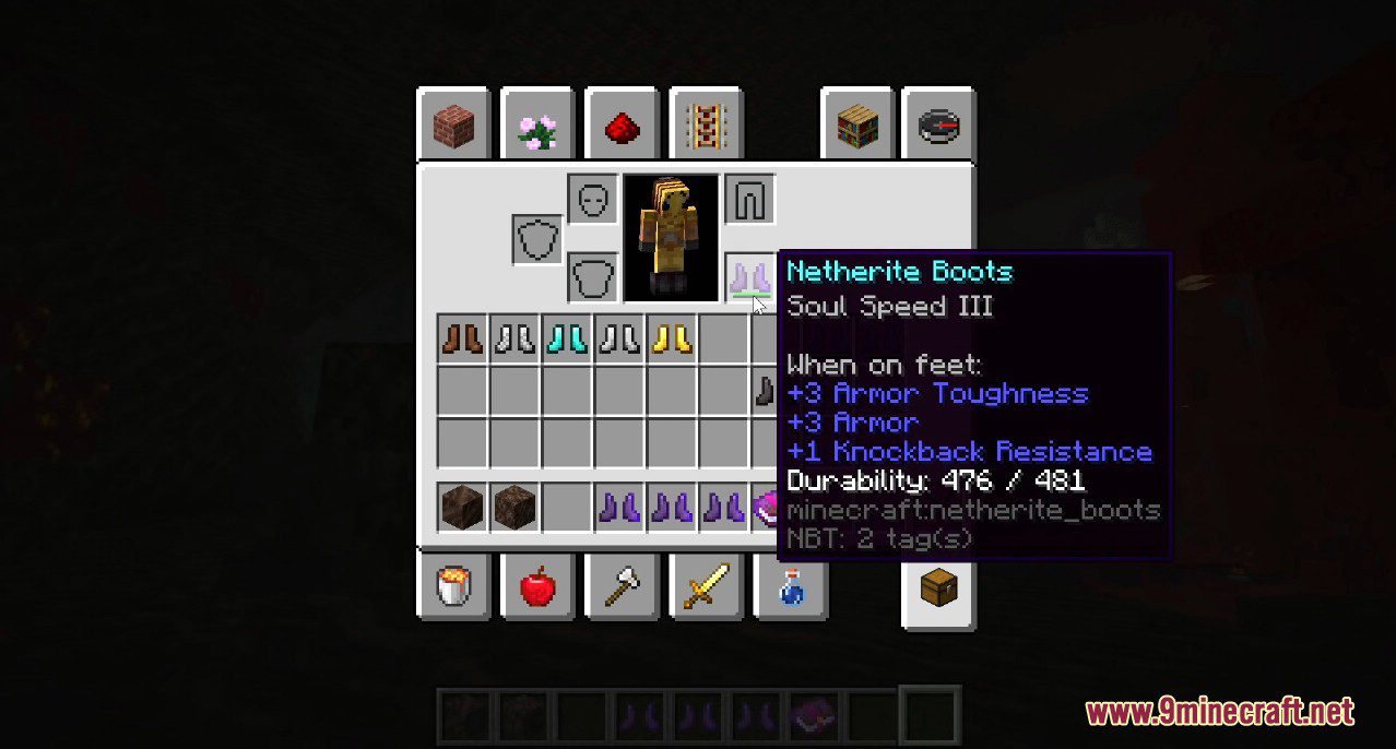 Minecraft 1.16 Snapshot 20w11a (Soul Speed Enchantment, Nether Gold Ore) 4