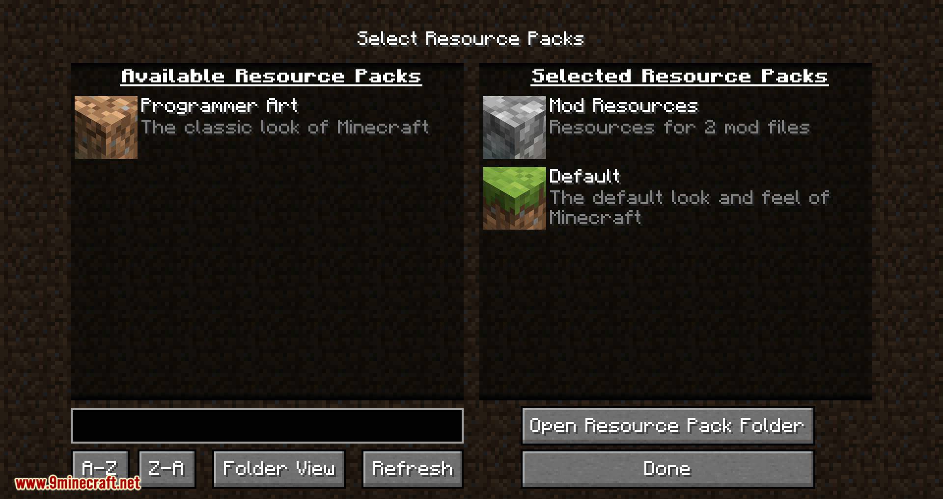 Resource Pack Organizer Mod (1.16.5, 1.15.2) - Make Your Life Easier 4