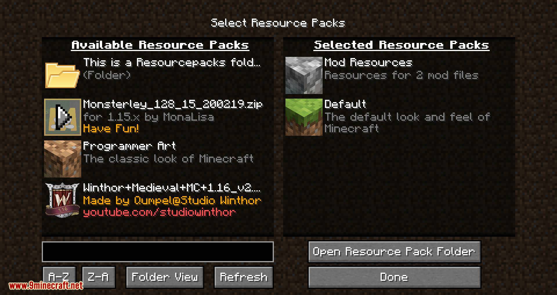 Resource Pack Organizer Mod (1.16.5, 1.15.2) - Make Your Life Easier 6